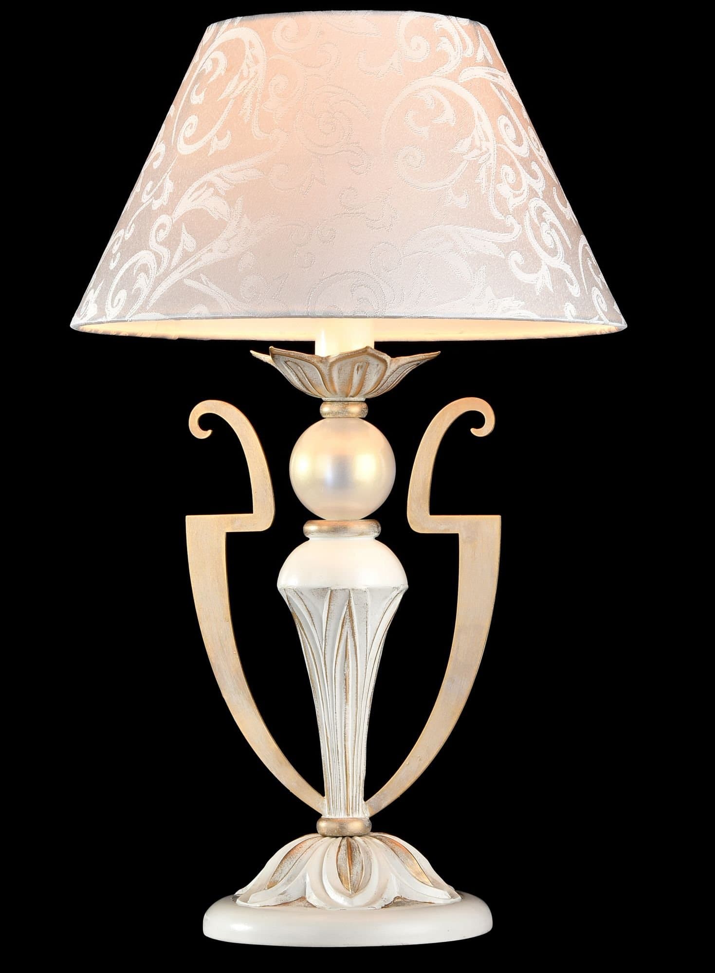 Maytoni Elegant Monile Белый с Золотом Настольная лампа 1xE14 40W ARM004-11-W — миниатюра 2