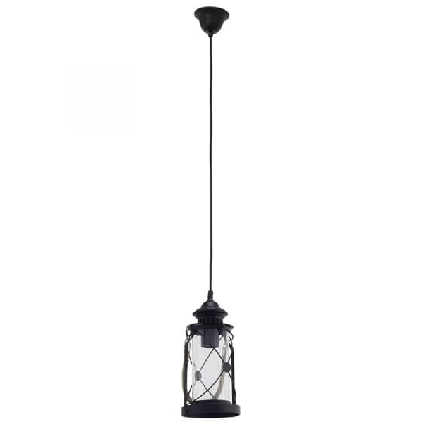 Eglo 49213 Подвес BRADFORD, 1x60W (E27), Ø140, сталь, черный