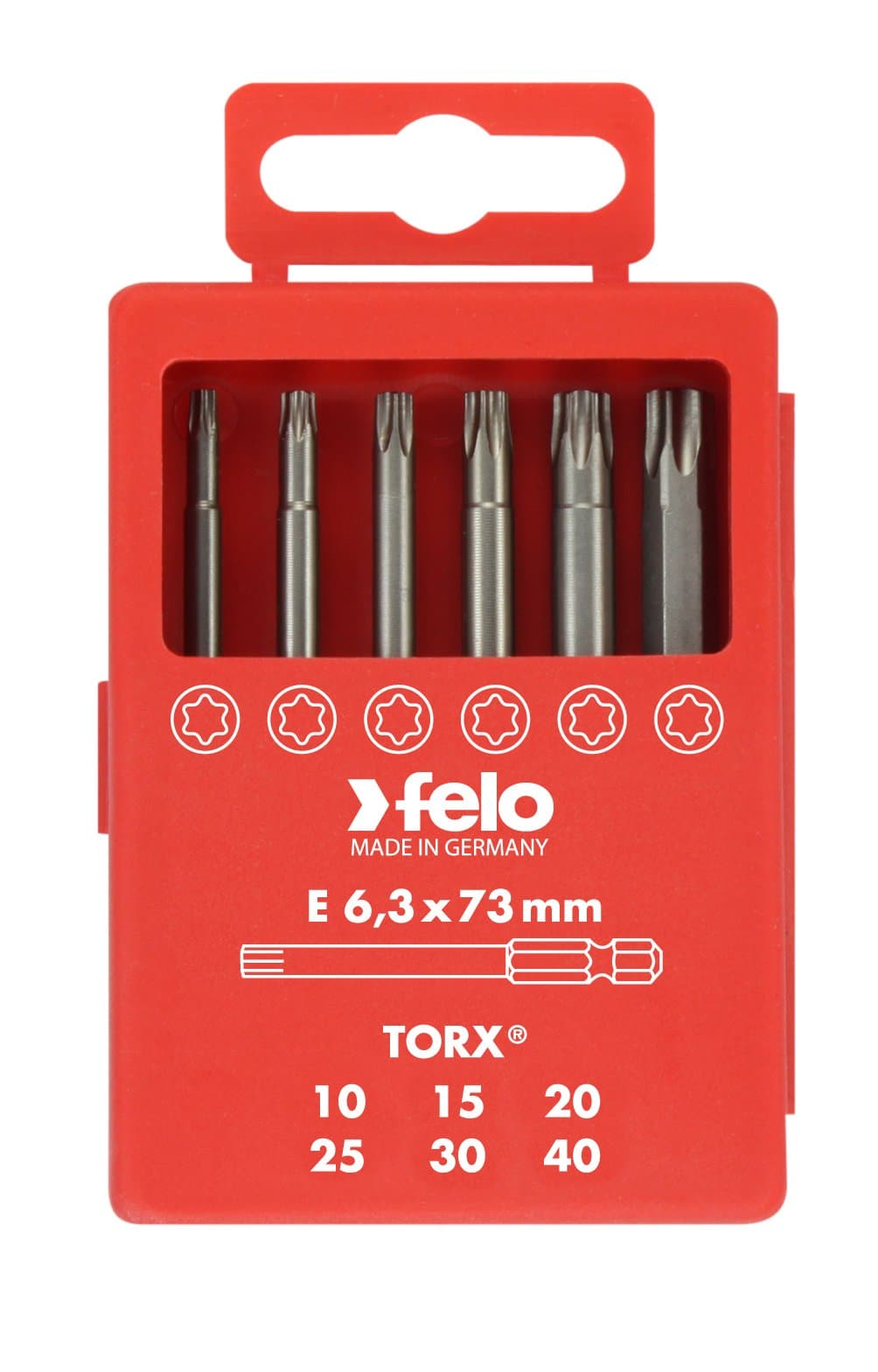 Felo Набор бит Tx Industrial  73 мм в кейсе, 6 шт 03691716