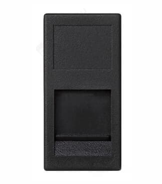 Simon Connect Графит Адаптер на 1 RJ45 CJ545U(FM), CJ546U(FM), шторка, 22,5х45мм KA76-14
