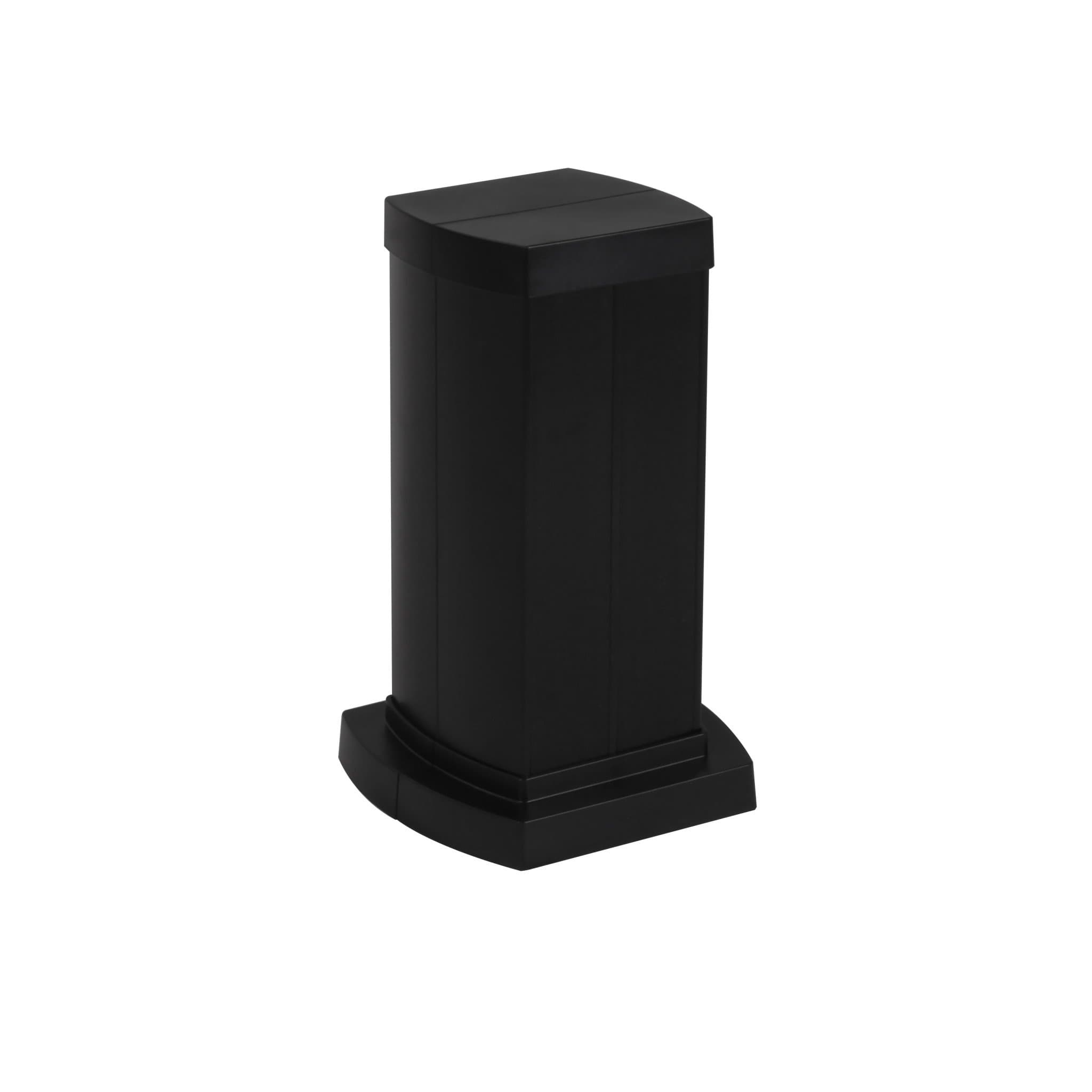 Legrand Snap-On мини-колонна алюминиевая с крышкой из пластика 4 секции, высота 0,3 метра, цвет черный 653042 — миниатюра 1