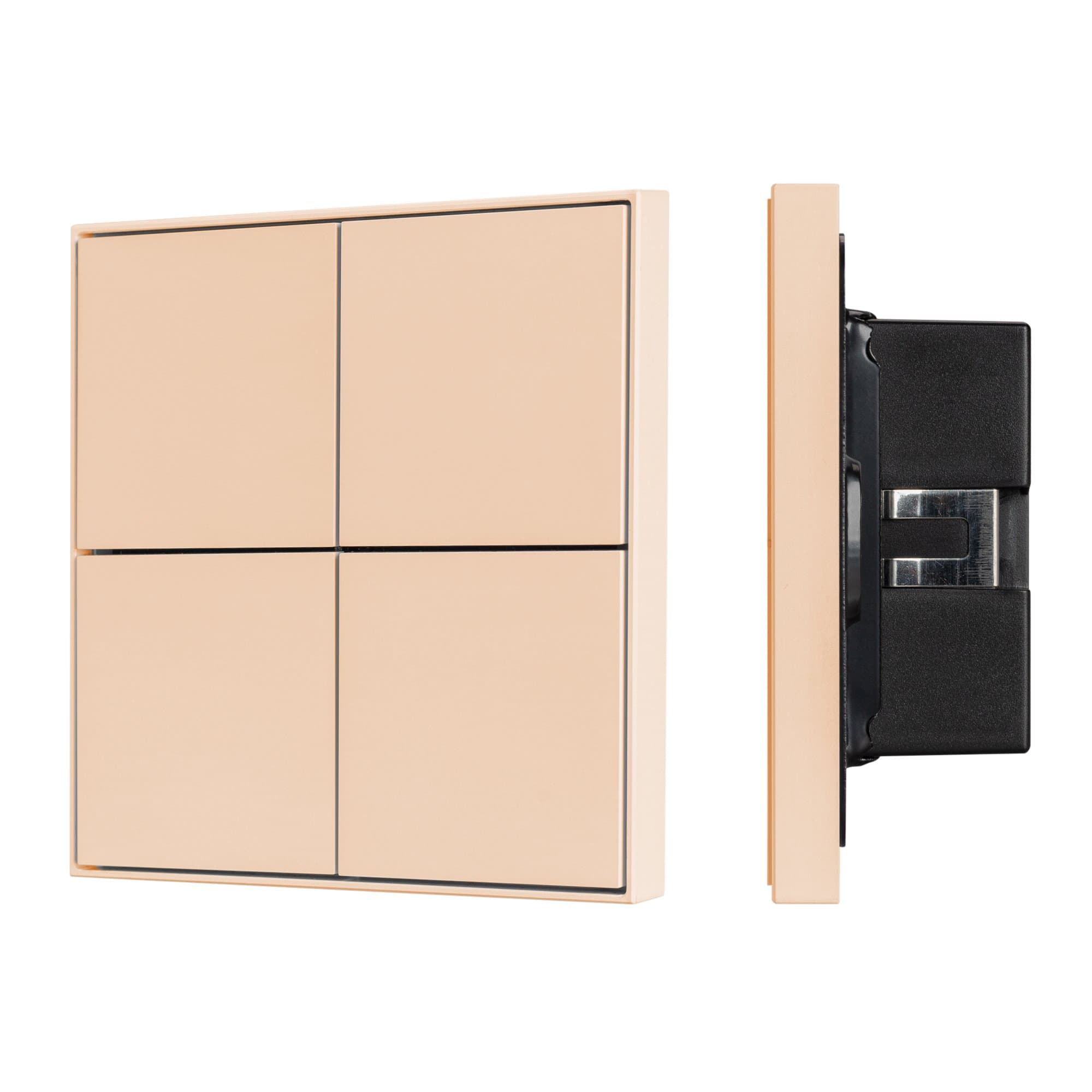 Arlight INTELLIGENT ARLIGHT Кнопочная панель KNX-304-23-IN Champagne (BUS, Frame) (IARL, IP20 Металл, 2 года) 039669