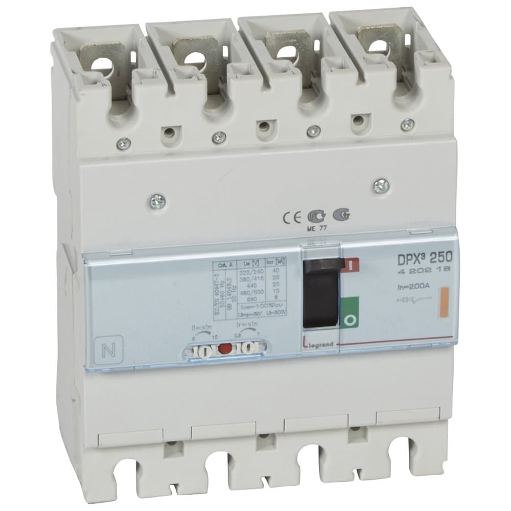 Legrand DPX3 250 Автоматический выключатель 4P 200А 25kA 420218