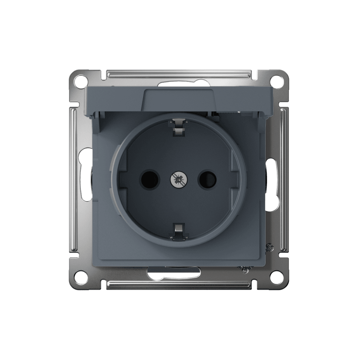 Systeme Electric AtlasDesign Грифель Розетка с заземл. со шторк. с крышкой, 16А,IP20,мех., быстрозажим. клем. — миниатюра 5