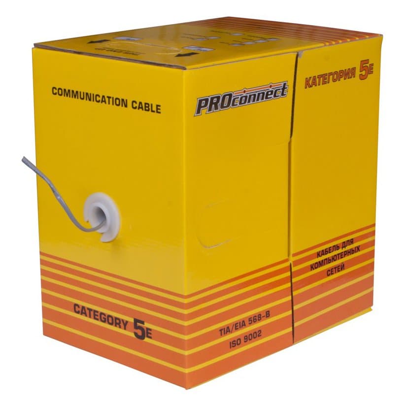 Кабель витая пара UTP 2PR 24AWG CAT5e 305м PROconnect 01-0027 — миниатюра 2