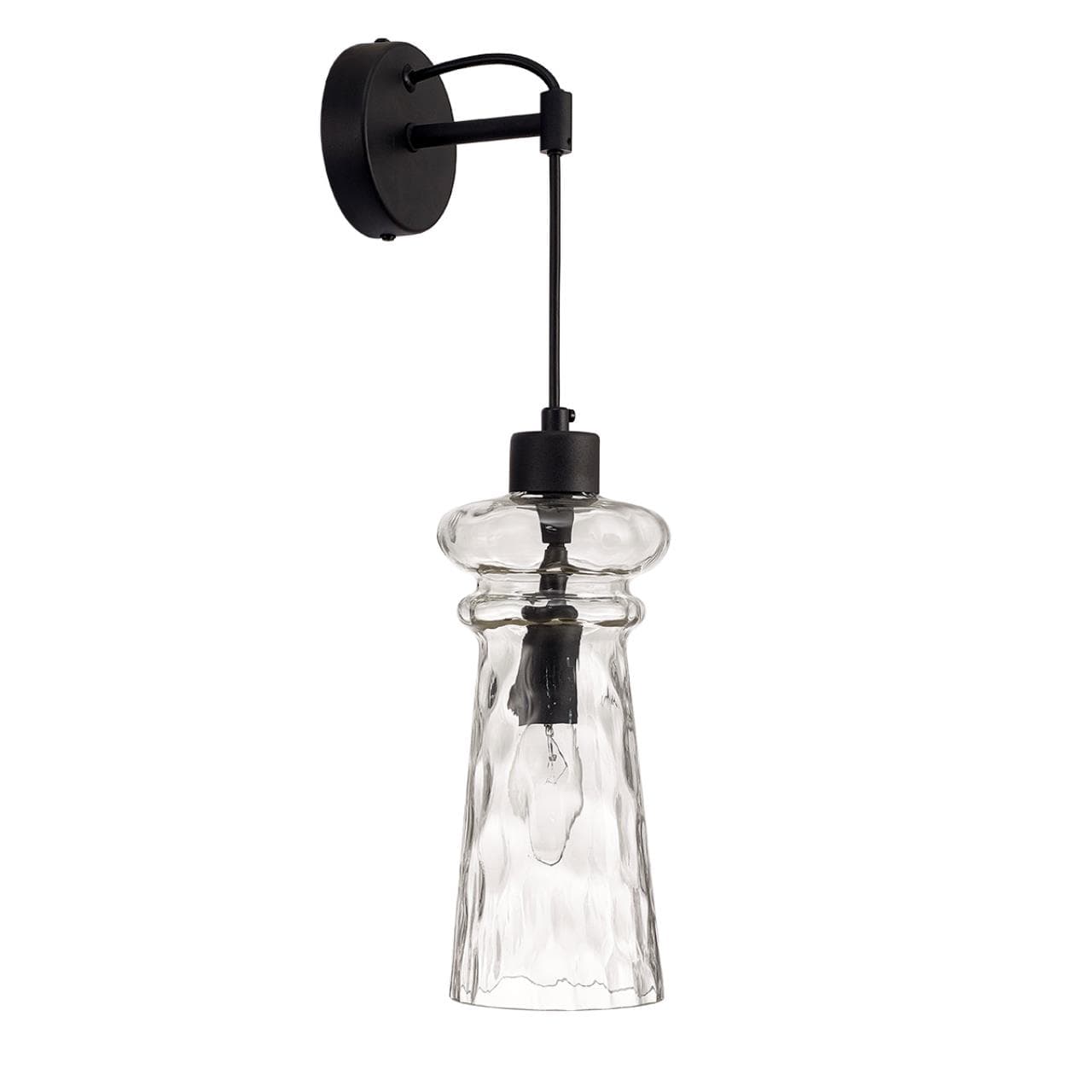 Odeon Light 4966/1W MODERN ODL23 301 матов.черный/прозрачный/металл/стекло Бра E14 1*40W PASTI — миниатюра 1