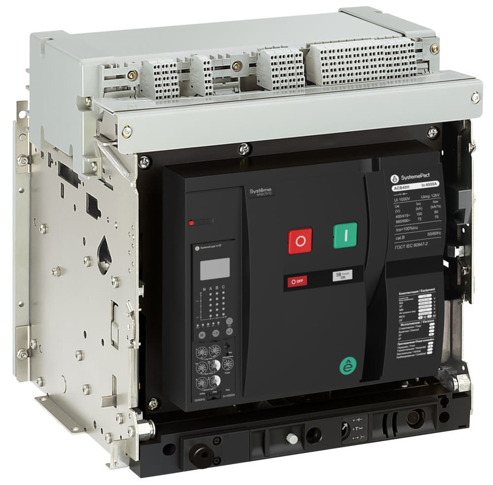 Systeme Electric Автоматический выключатель воздушный 40H 3P 6.0E вык ВП MCH+MX+XF AC230V SDE2