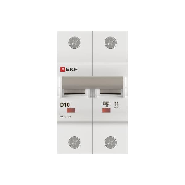 EKF Автоматический выключатель ВА 47-125 2P 10А (D) 15кА PROXIMA — миниатюра 7