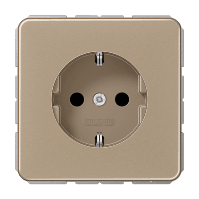 JUNG SCHUKO®-розетка 16 A / 250 B ~  с защитой от детей, золотая бронза CD1521KIGB