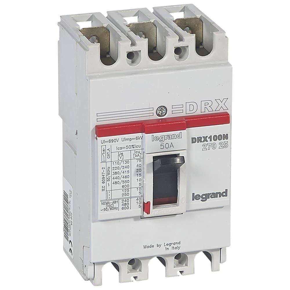 Legrand DRX125 термомагнитный 50A 3П 20KA 027025