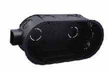 PE Коробка монтажная 2-ая для сплошных стен 140х63х43 с крепежом IP20 PE 000 023