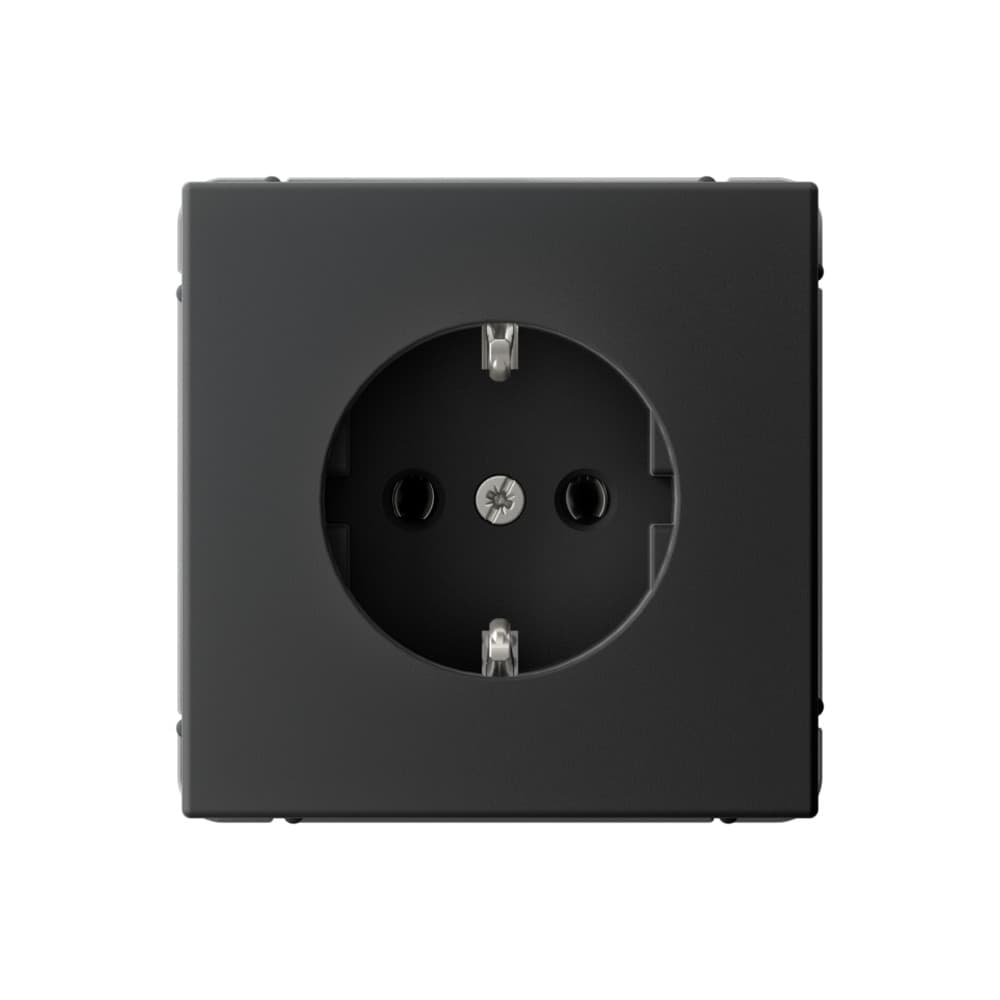 Systeme Electric ArtGallery Карбон Розетка с заземлением, 16А, механизм