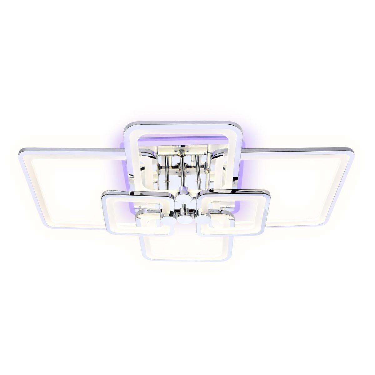 Ambrella Потолочный светодиодный светильник с пультом FA5307/4+2 CH хром 176W 800*550*140 (ПДУ РАДИО 2.4G) — миниатюра 1