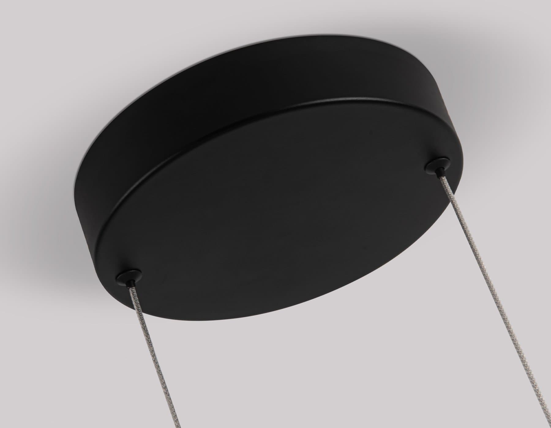 Ambrella Светильник подвесной светодиодный FL5525/2+6 BK черный 45W 3000K/4200K/6400K D600/400*1300 (без ПДУ) — миниатюра 8