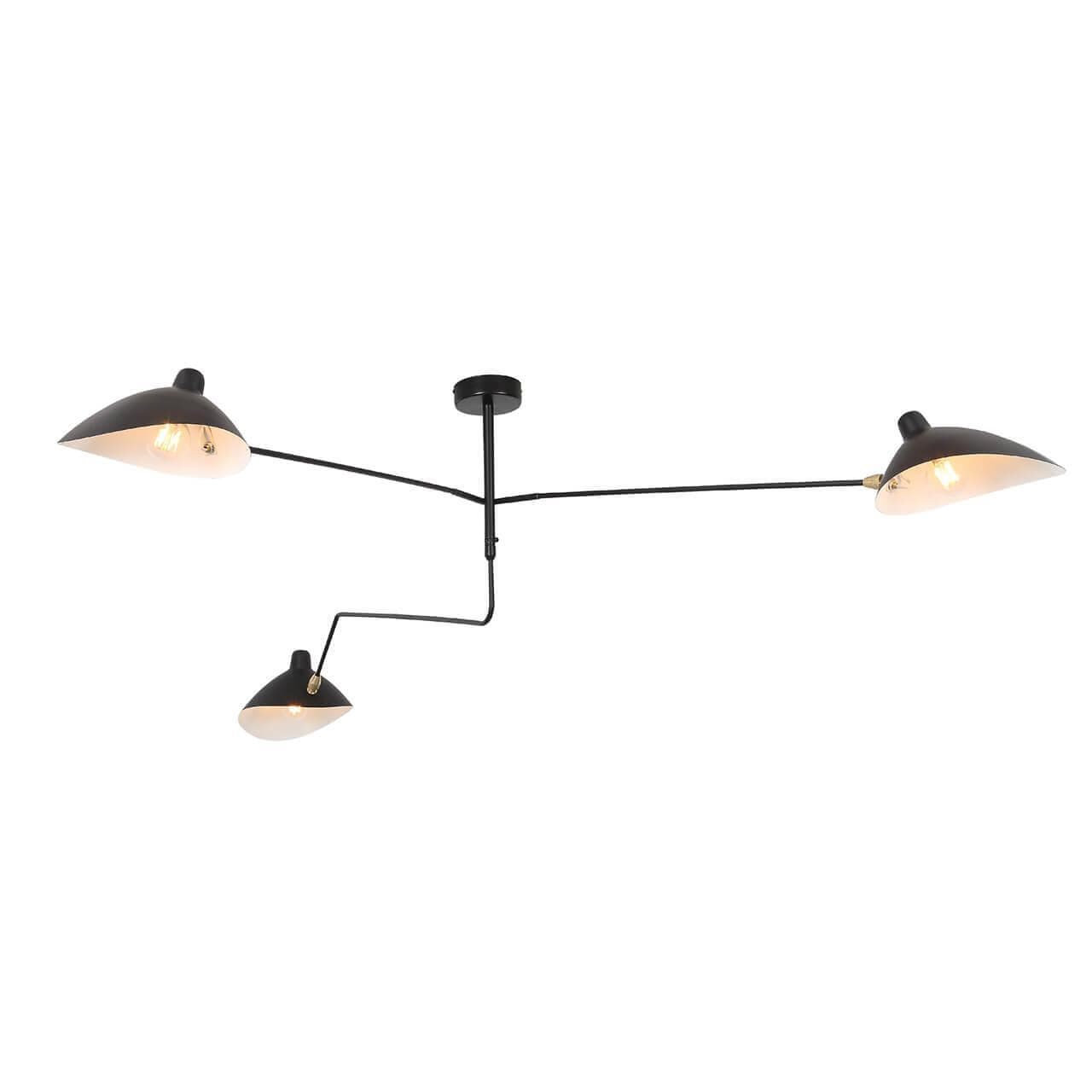 ST LUCE SL305.402.03 Люстра потолочная Черный/Черный, Белый E27 3*60W — миниатюра 1