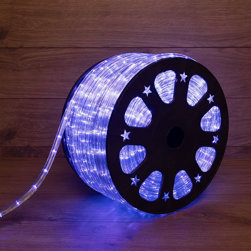NEON-NIGHT Дюралайт LED, свечение с динамикой (3W) - синий, 24 LED/м, бухта 100м 121-323-4