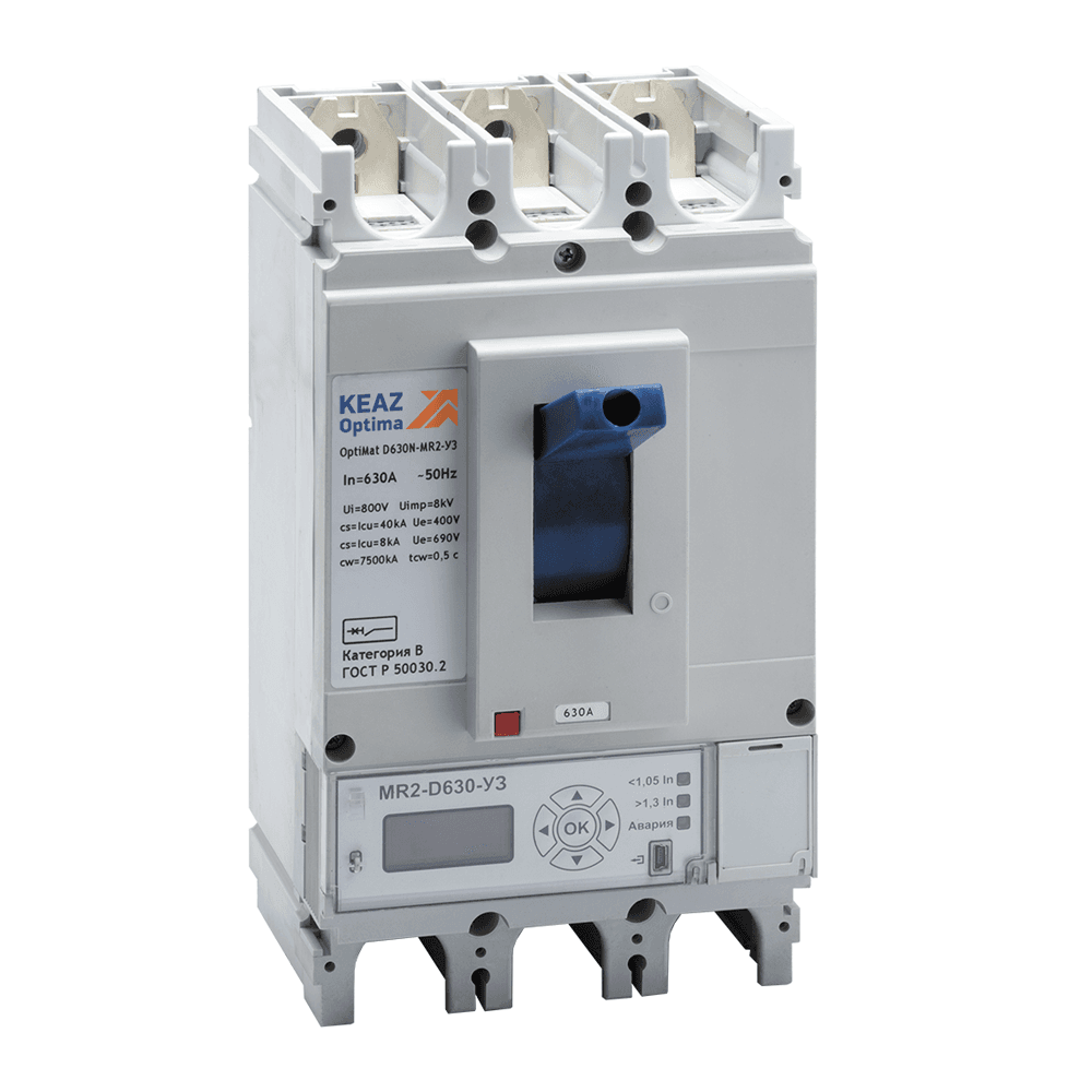 КЭАЗ Выключатель автоматический OptiMat D630H-MR2-ОМ4-РЕГ 255730 — миниатюра 2