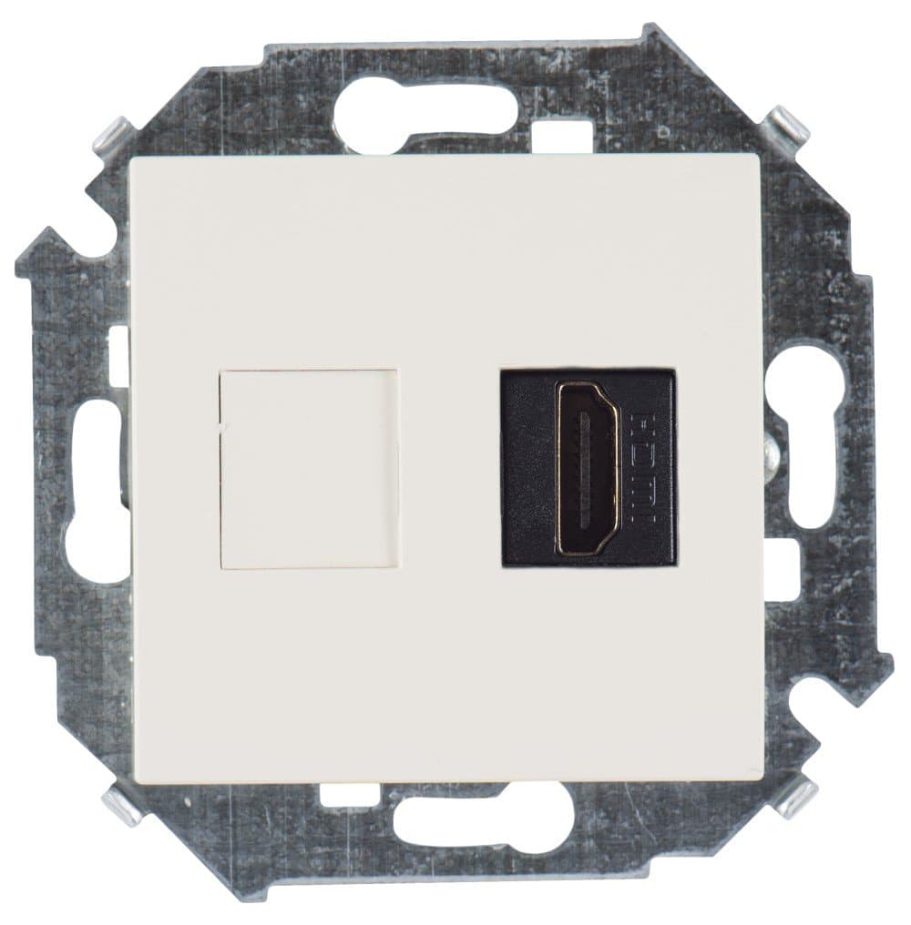 Simon 15 Слоновая кость Розетка для подключения HDMI-разъёма аудио/видео, v1.4, тип А 1591407-031