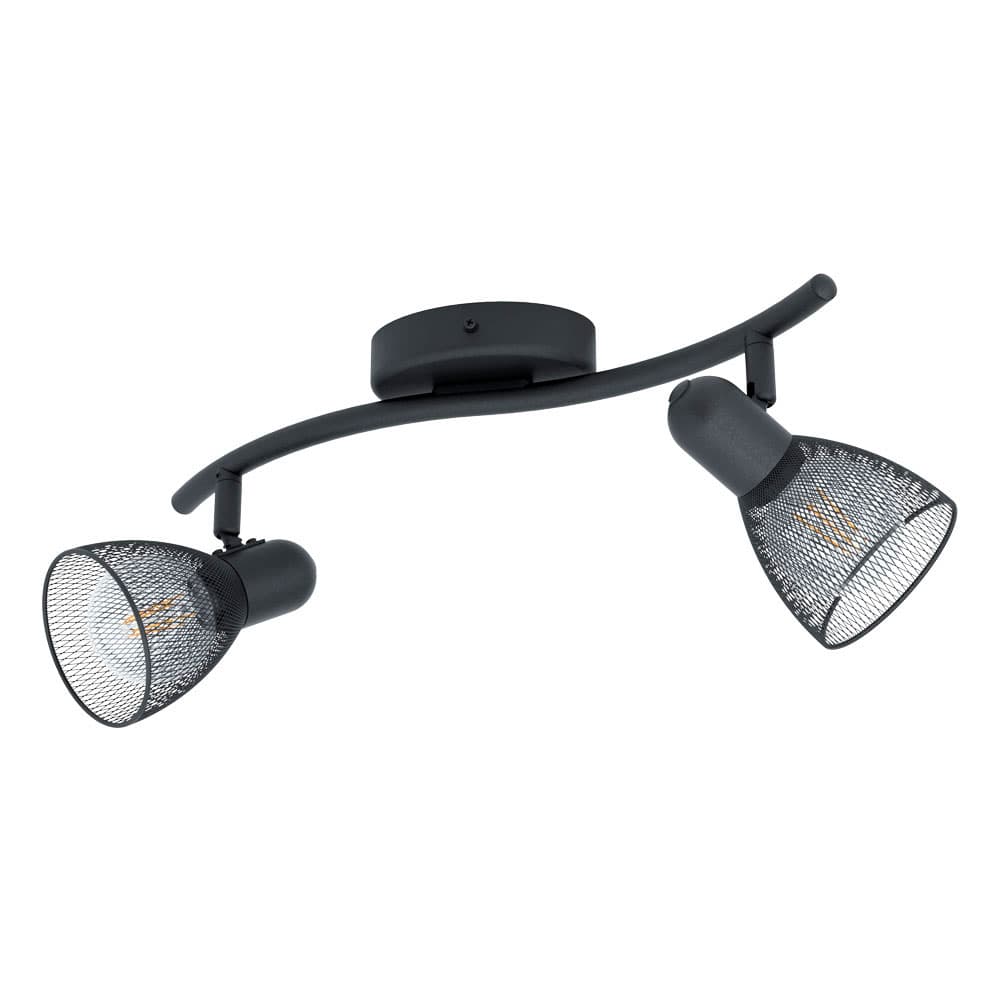 Eglo 98622 Cпот CAROVIGNO, 2х40W (E14), L340, B165, cталь, черный