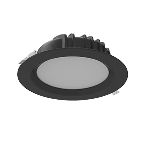 Varton Светодиодный светильник DL-01 круглый встраиваемый 230x81 мм 40 Вт Tunable White (2700-6500 K) IP54/20 RAL9005 черный муар диммируемый по прото V1-R0-90084-10D01-44040TW