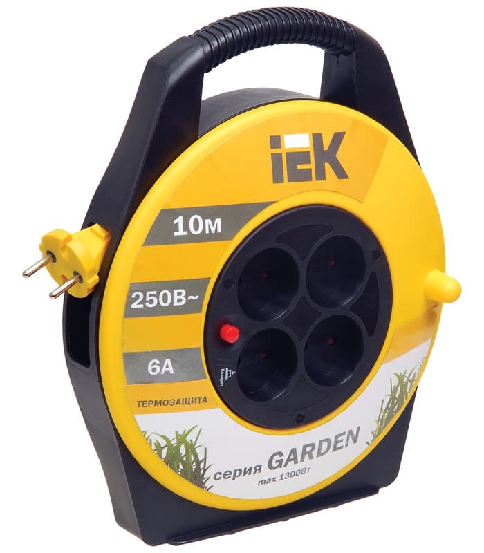 IEK Катушка УК10 с т/з 4 места 2Р/10м 2х0,75 мм2 "Garden" — миниатюра 2