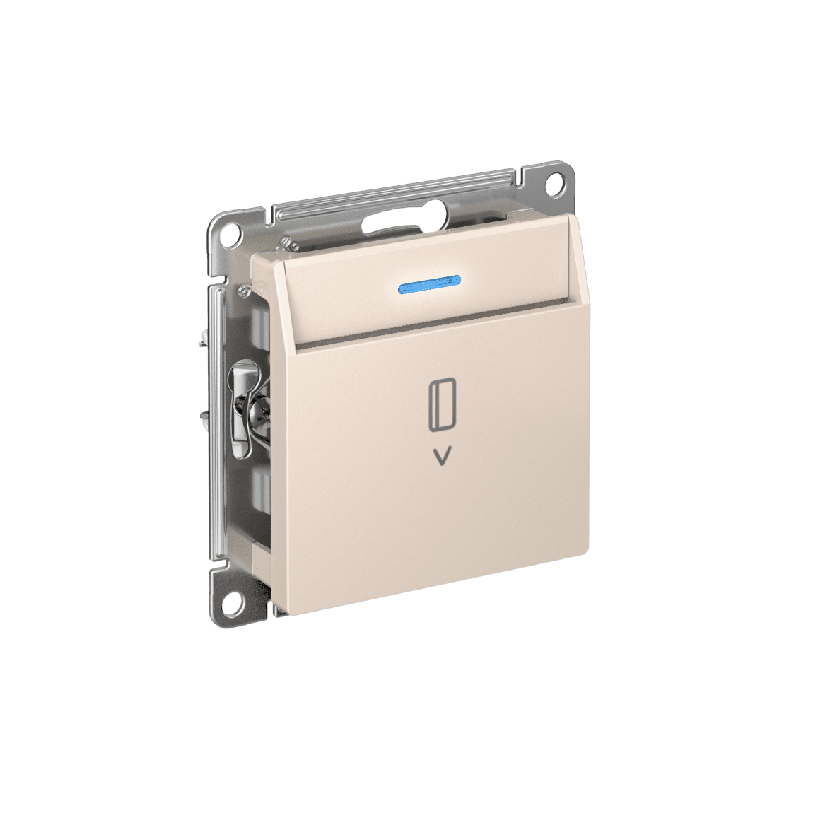 Systeme Electric AtlasDesign Бежевый Выключатель карточный с подсветкой, 10А, без задержки отключения, механизм — миниатюра 2