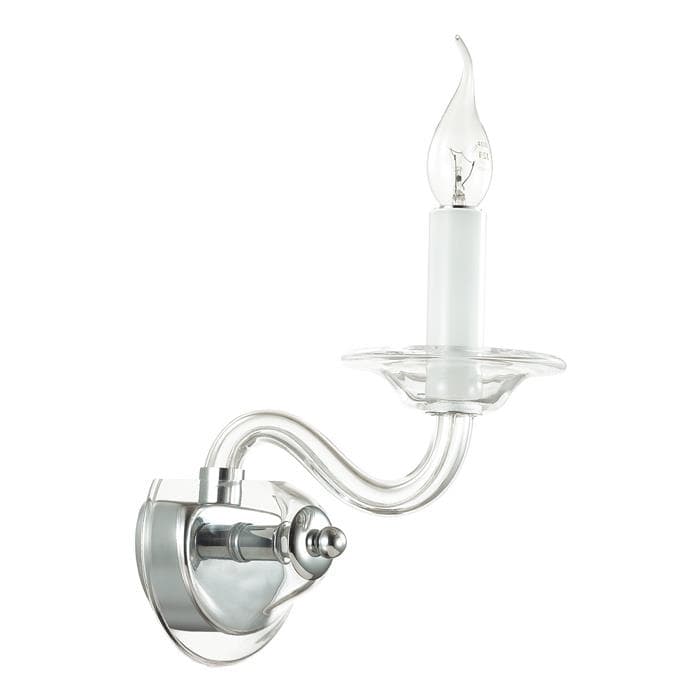 Odeon Light 3931/1W ODL18 452 хром/прозрачн./хрусталь сферич.формы Бра IP20 E14 40W 220V ARIA