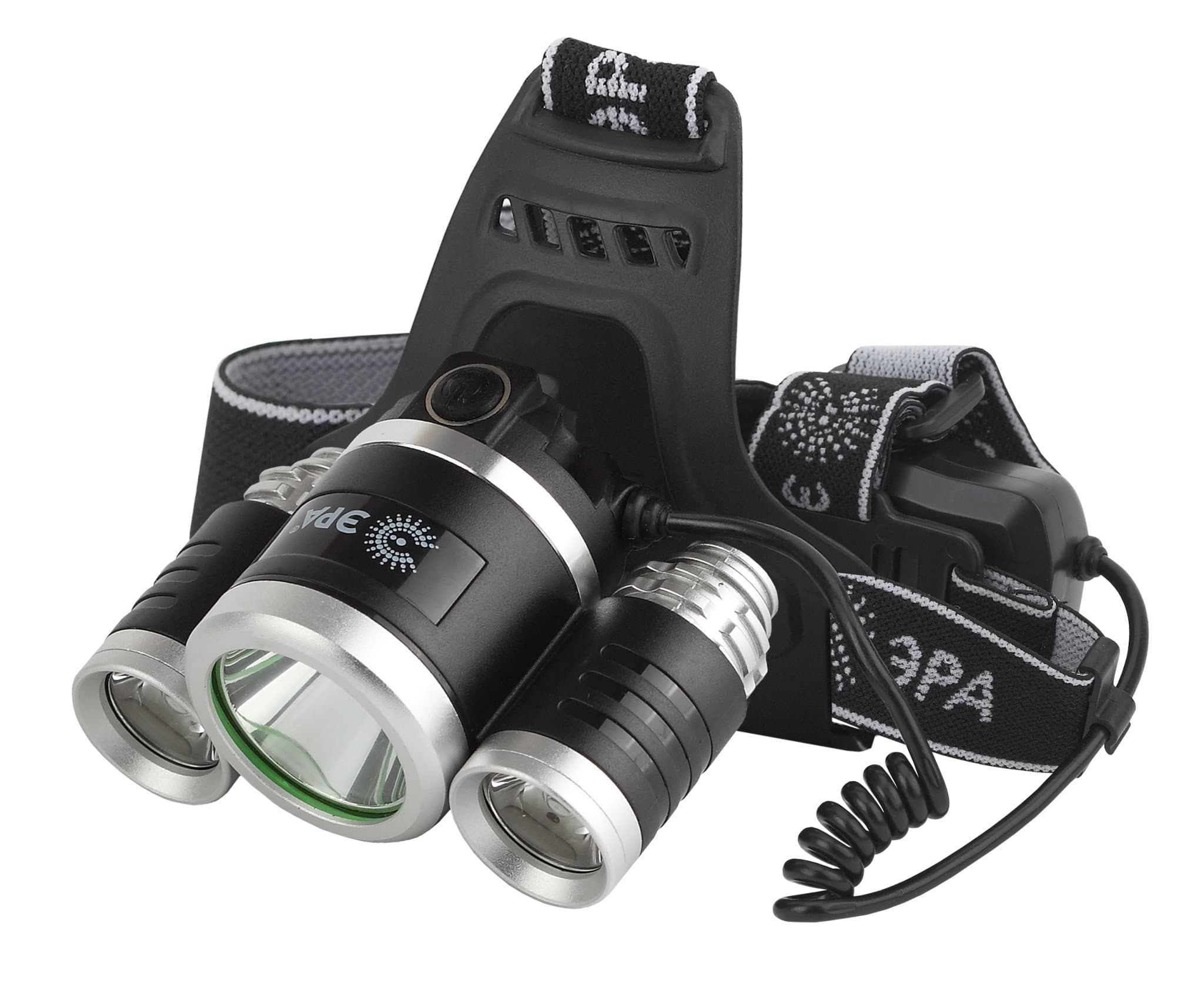 ЭРА GA-809 Фонарь налобный аккумуляторный, трехламповый High Power Headlamp [5 Вт CREE, алюминий]