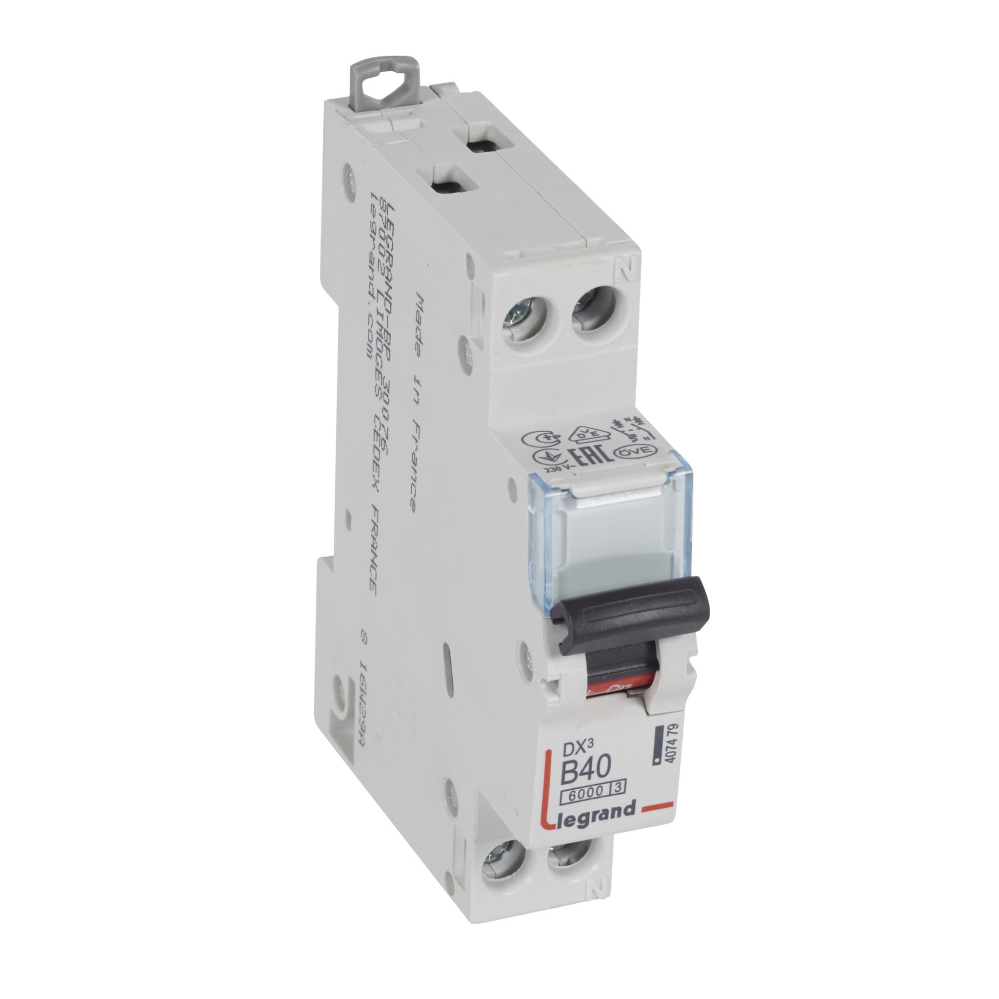 Legrand DX3 Автоматический выключатель 1P+N 40А (B) 6kA/10кА 407479 — миниатюра 1