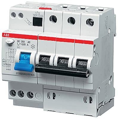 ABB Выключатель автоматический дифференциального тока 5мод. DS203 AC-C40/0,03 2CSR253001R1404