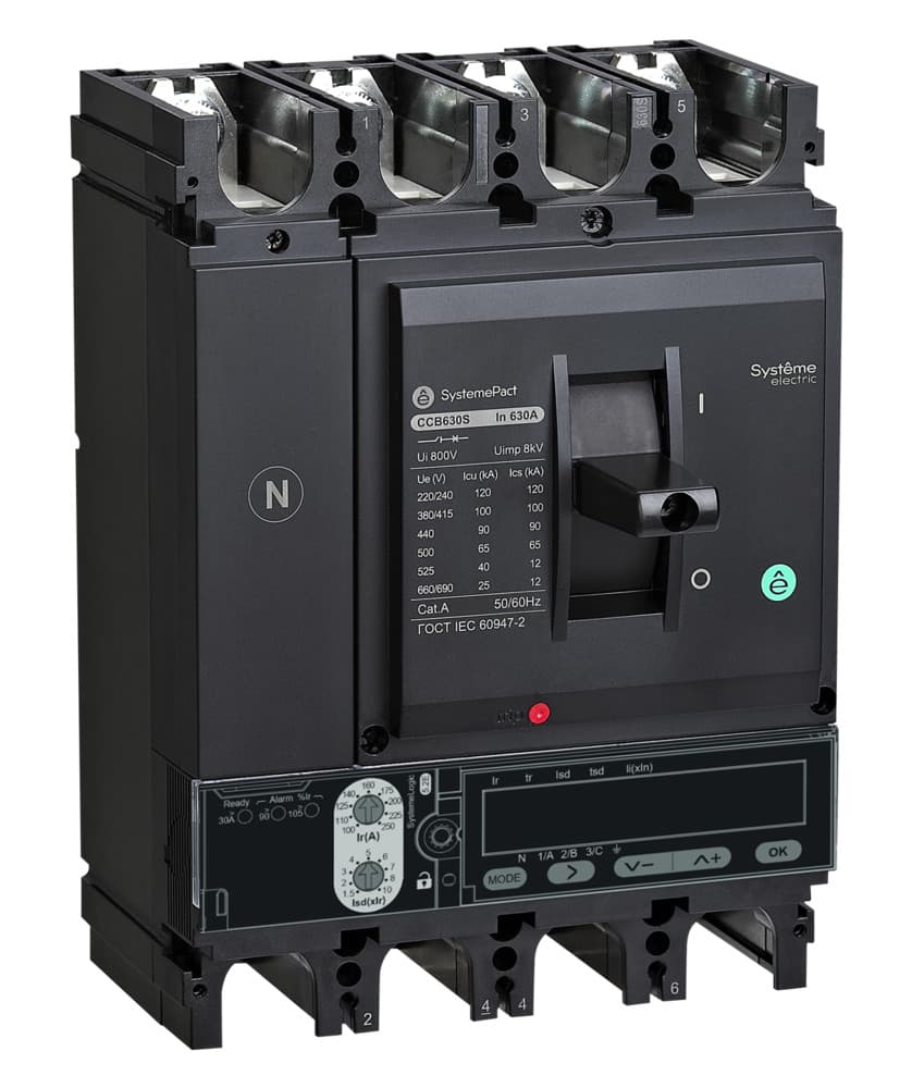 Systeme Electric SystemePact СCB Автоматический выключатель 400 100KA 4P4D S5.3E 400A