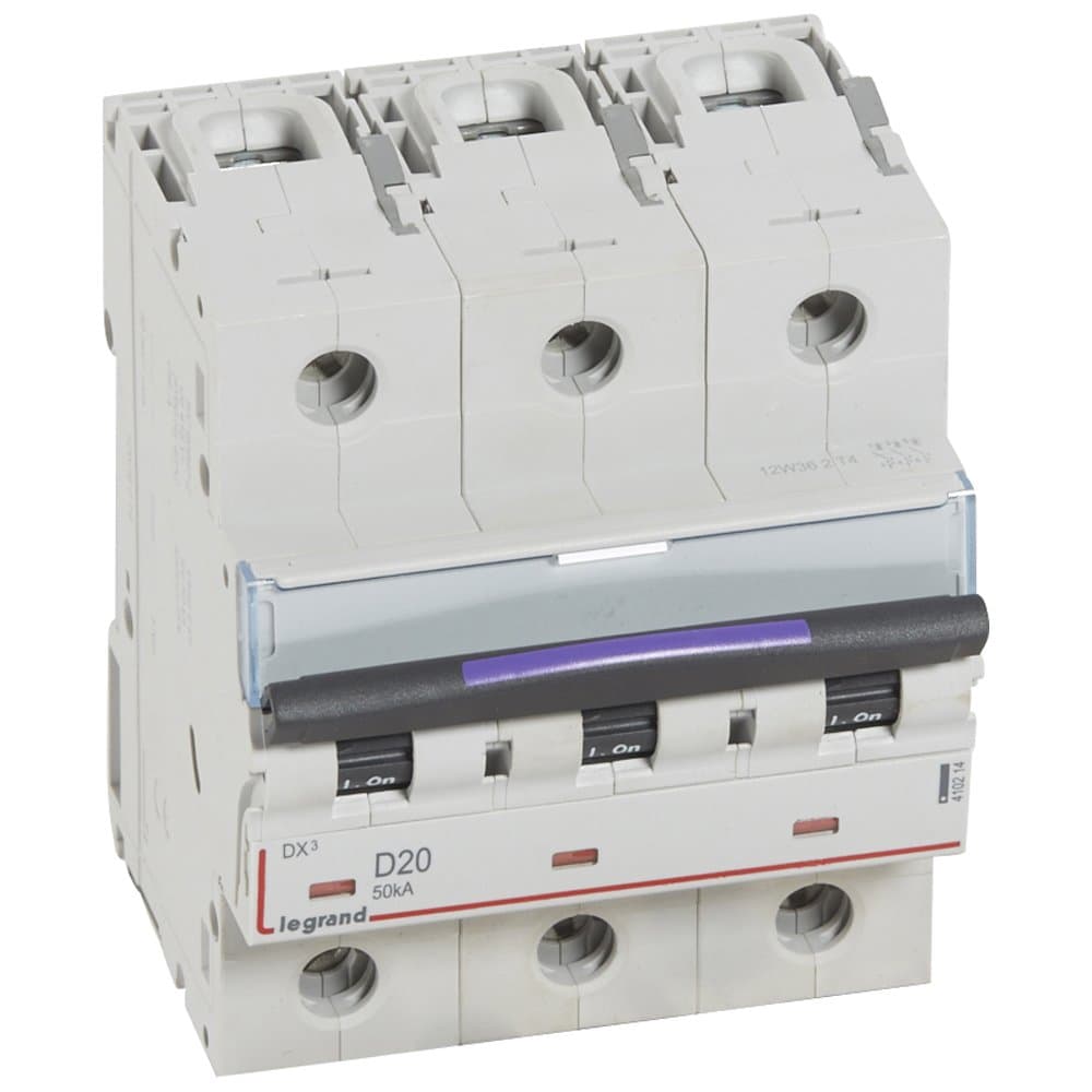 Legrand DX3 Автоматический выключатель 50кА 20А 3P D 410214 — миниатюра 1
