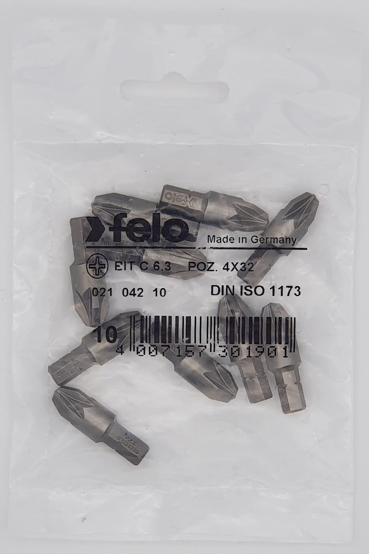 Felo Бита крестовая серия Industrial PZ 4X32, 10 шт 02104210 — миниатюра 2