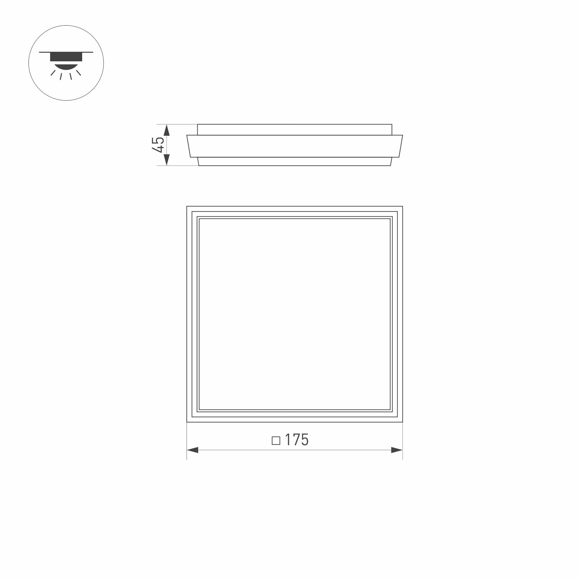 Arlight Светильник LGD-AREA-S175x175-10W Warm3000 (GR, 110 deg, 230V) (IP54 Металл, 3 года) 029951 — миниатюра 2
