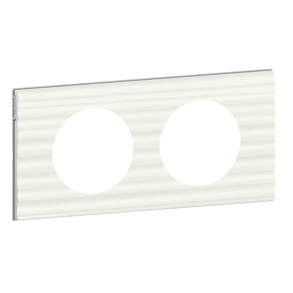Legrand Celiane2 Corian Белый Рельеф Рамка 2-я (2+2 мод) 069012 — миниатюра 2