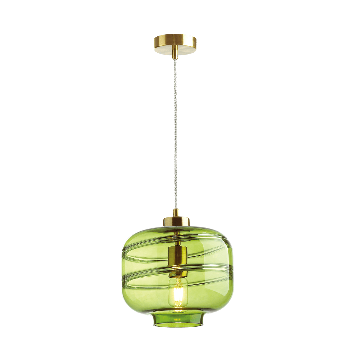 Odeon Light 4773/1 ODL21 зеленый/бронзовый Подвес E27 60W STORBI — миниатюра 2