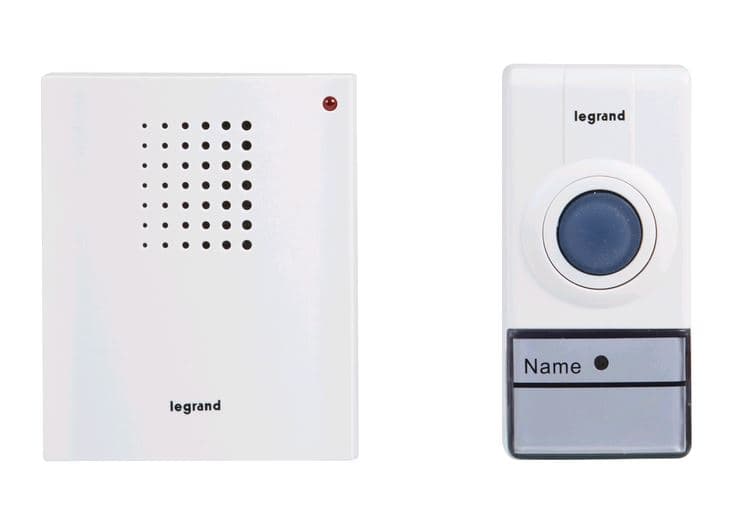 Legrand Звонок беспроводной - комплект "Стандарт" - 32 рингтона - дальность 50 м - цвет белый 094251 — миниатюра 2