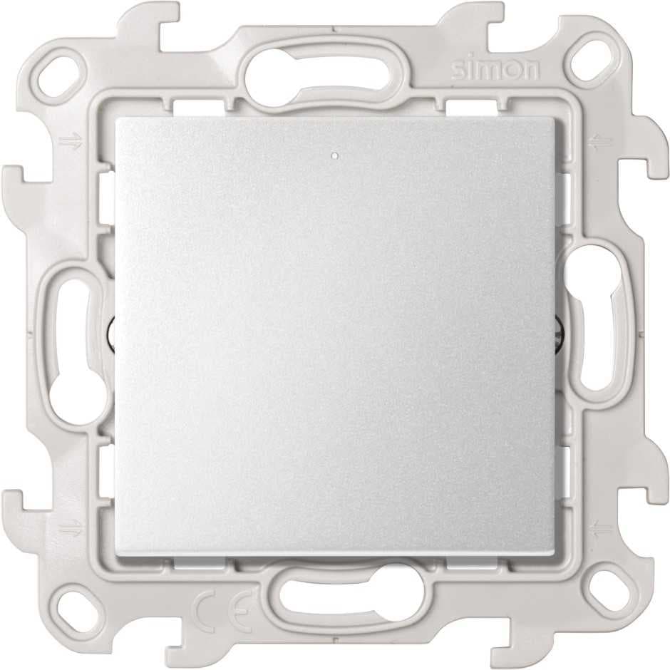 Simon 24 Алюминий Переключатель (проходной) с подсветкой 10AX 250В~ 4 2450204-033