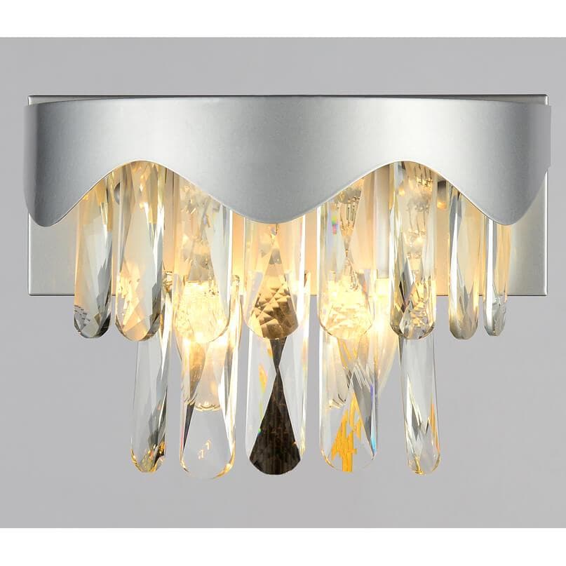 Ambrella Настенный светильник с хрусталем TR5090 SL/CL серебро/прозрачный E14/2 max 40W 260*180*150 — миниатюра 4