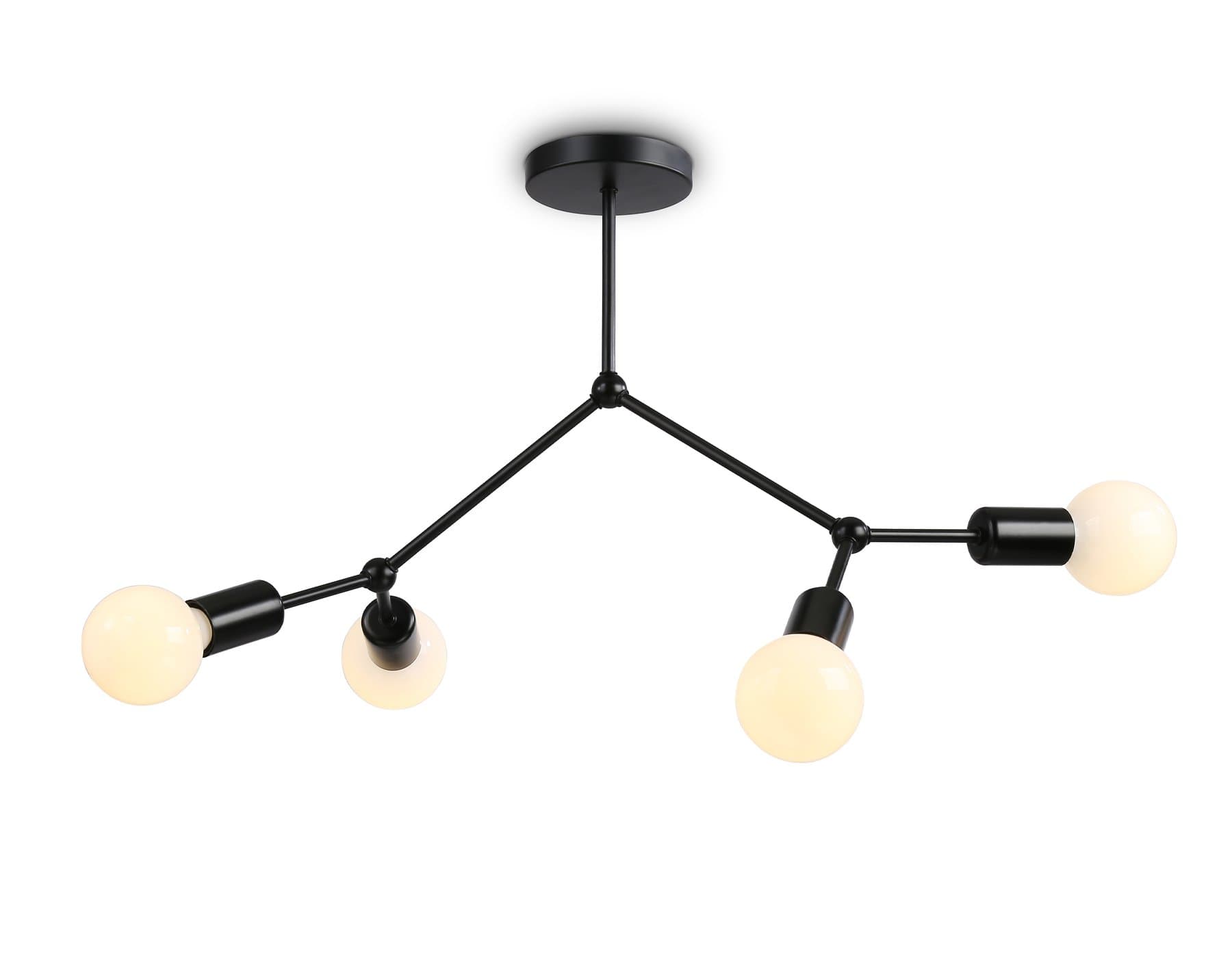 Ambrella Потолочный светильник в стиле лофт TR8033/4 BK черный E27*4 max 40W D670*440 — миниатюра 1