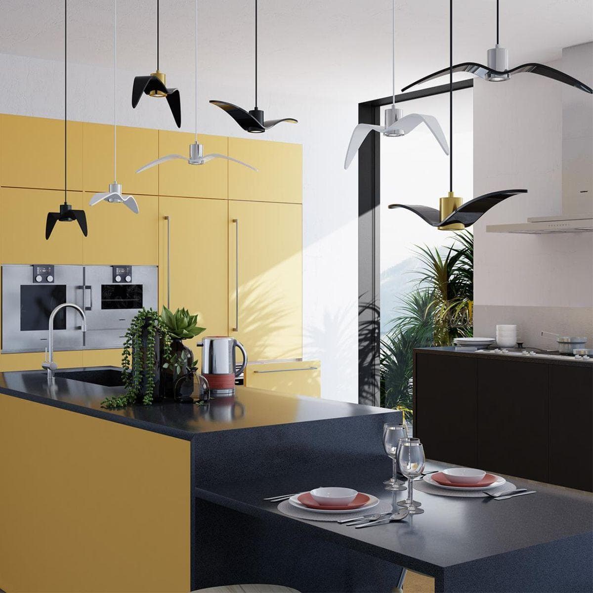 Odeon Light 4902/1B PENDANT ODL22 233 черный/стекло Подвес GU10 1*5W BIRDS — миниатюра 4