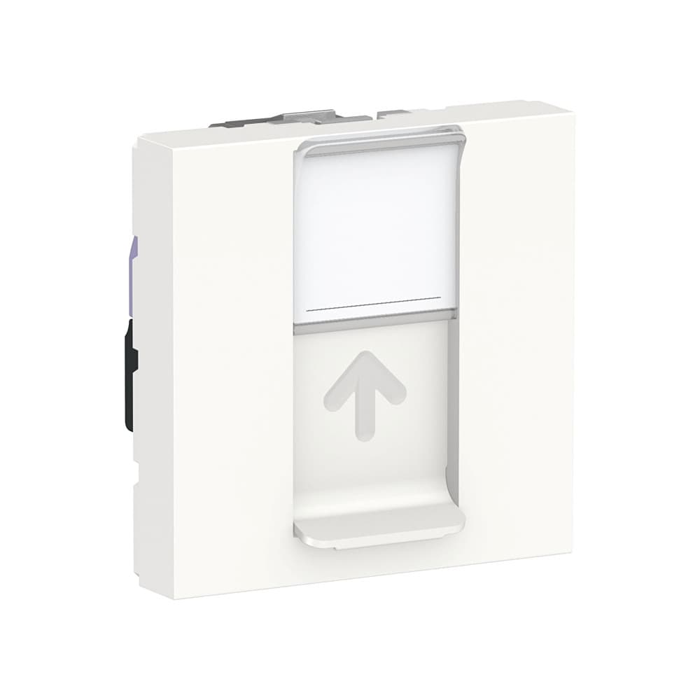 SE Unica Modular Бел Розетка компьютерная, RJ45, одиночная кат. 6 STP, 2 модуля NU341718