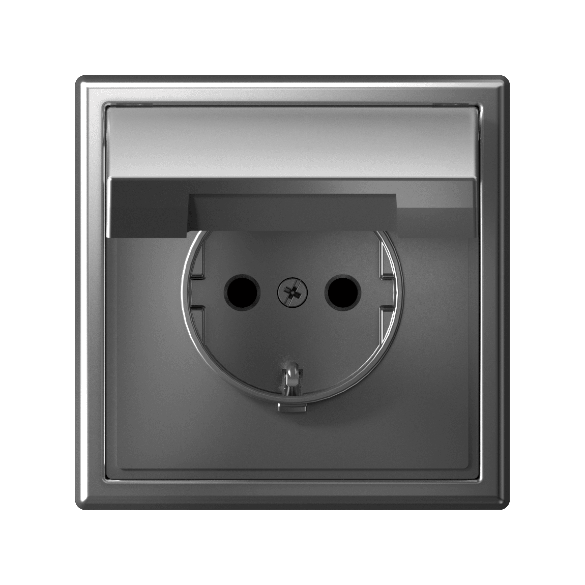 Systeme Electric ArtGallery Сталь Розетка с заземл. со шторк. с крышк., 16А, IP20, механизм, быстрозажим. клем. — миниатюра 5