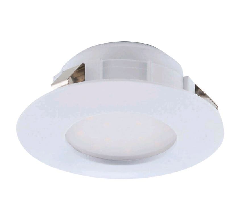 Eglo 95804 Светодиодный встраиваемый светильник PINEDA, 1х6W(LED), Ø78, пластик, белый — миниатюра 1
