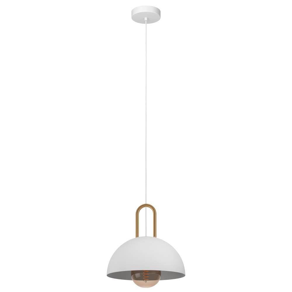 Eglo 99695 Подвесной потолочный светильник (люстра) CALMANERA, 1x40W, E27, H1100, Ø325, сталь, белый/латунь