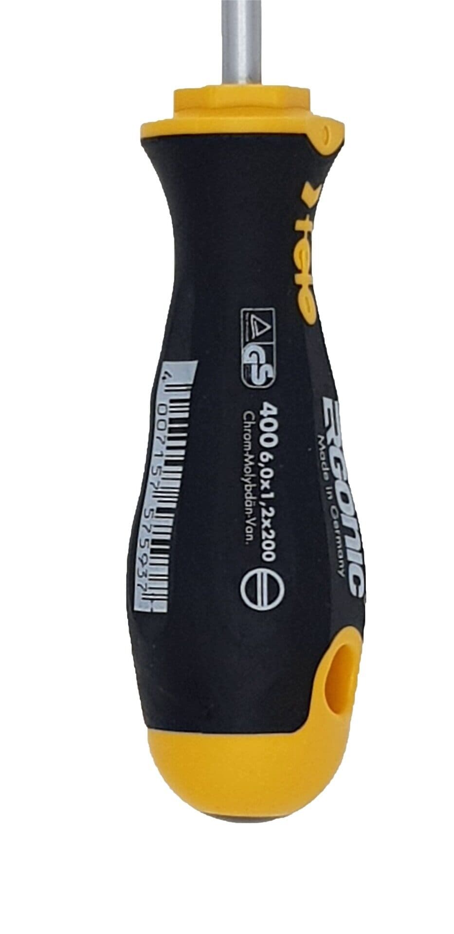 Felo Отвертка Ergonic плоская шлицевая 6,0X1,2X200 40006710 — миниатюра 3