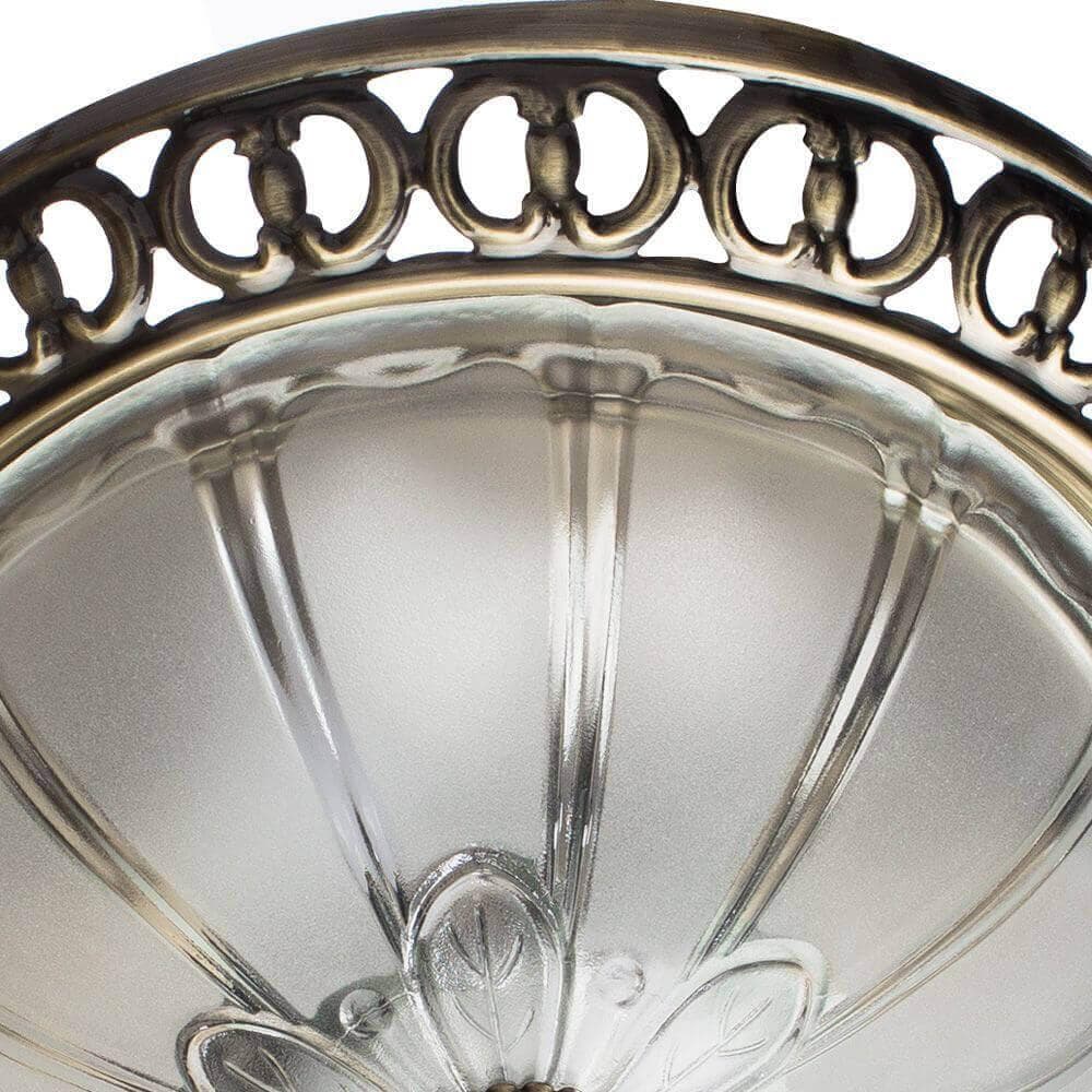 Arte Lamp Porch Бронза/Белая Тарелка 2x60W 2xE27 A1306PL-2AB — миниатюра 2