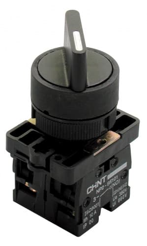 CHINT Переключатель NP2-ED33, 3 положения с фиксацией, 2НО IP40