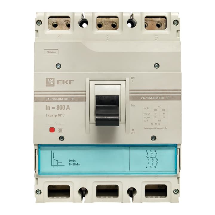 EKF Выключатель автоматический ВА-99М-ОМ 800/800А 3P 35кА PROxima — миниатюра 3
