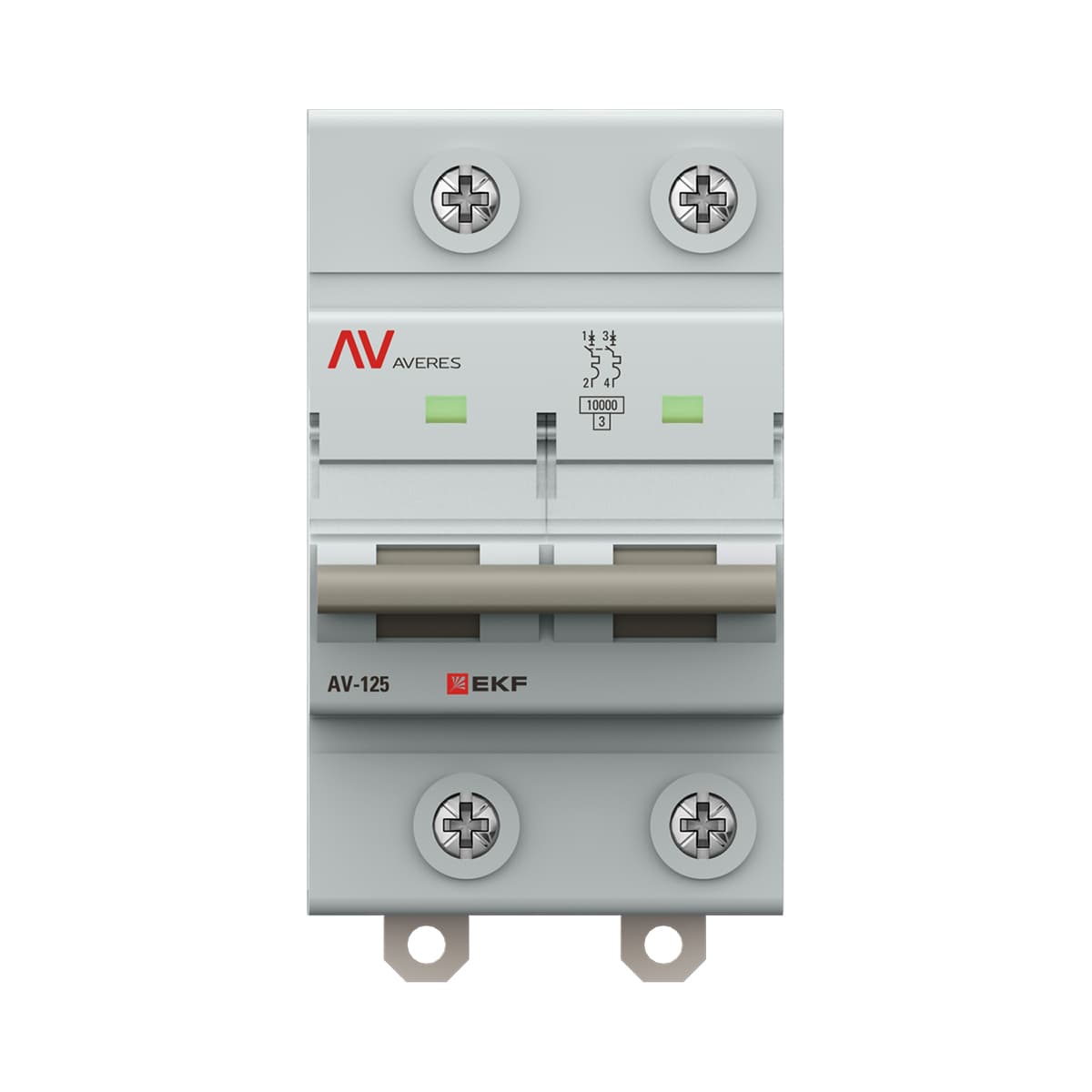 Выключатель автоматический AV-125 2P 63A (D) 10kA EKF AVERES mcb125-2-63D-av — миниатюра 3